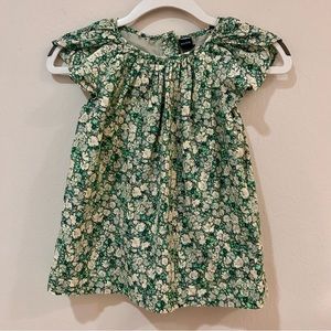 baby gap Green Floral Cotton Top Tunic Size 4T